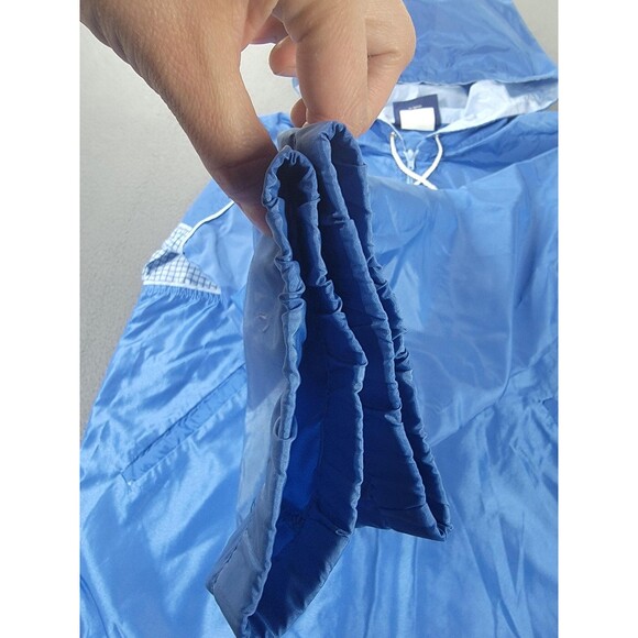 Vintage Nike Jacket Mens Medium Blue Hooded Half Zip Windbreaker Anorak 90s - Picture 8 of 16